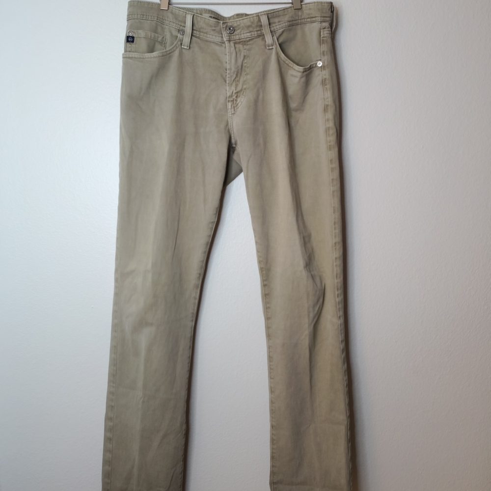 AG Adriano Goldschmied Graduate Tailored Leg Tan Men's Pants 32x34